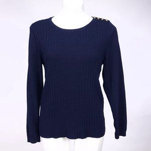 Talbots‎ Women's Long Sleeved Navy Blue Sweater